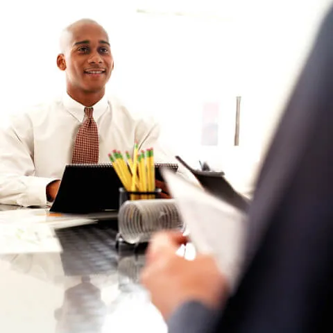 A person in an interview